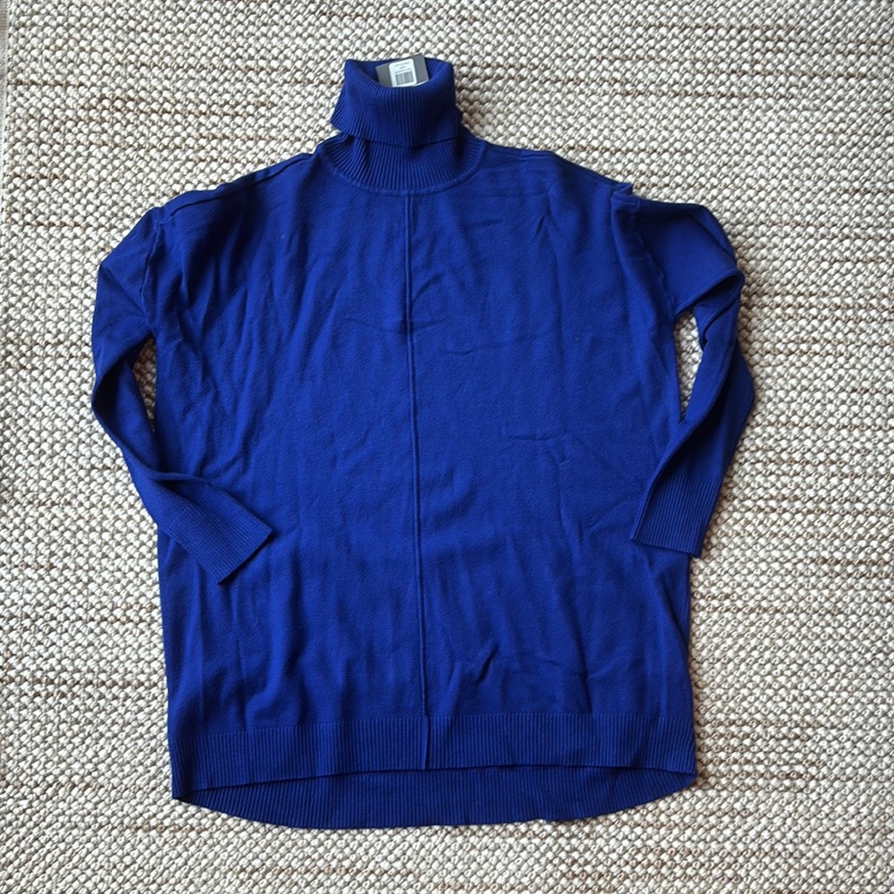 Zenana Blue Turtleneck Sweater